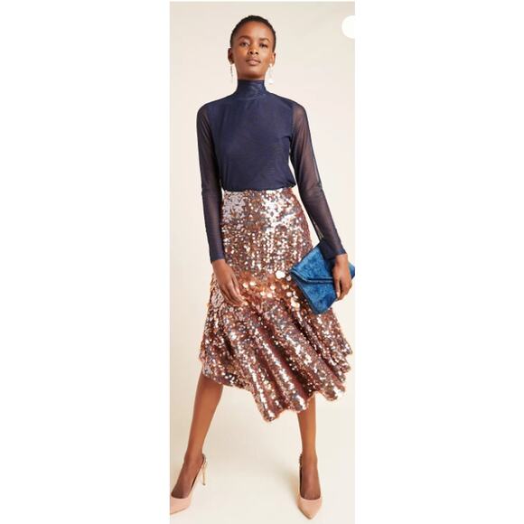 Anthropologie Dresses & Skirts - NWT Anthropologie Dhruv Kapoor Leonita Sequin Asymmetrical Skirt Size 0